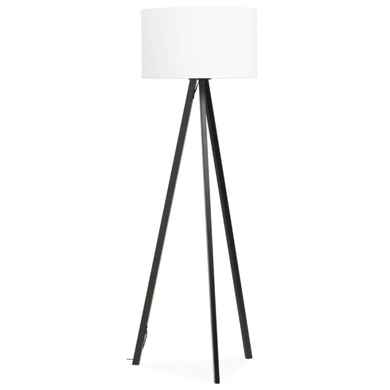 Scandinavian style TRANI (white, black) fabric floor lamp - image 23152