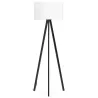 Lampe sur pied de style scandinave TRANI en tissu (blanc, noir) - image 23153