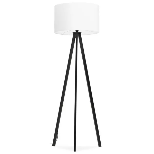 Lampe sur pied de style scandinave TRANI en tissu (blanc, noir) - image 23155