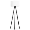 Lampe sur pied de style scandinave TRANI en tissu (blanc, noir) - image 23155