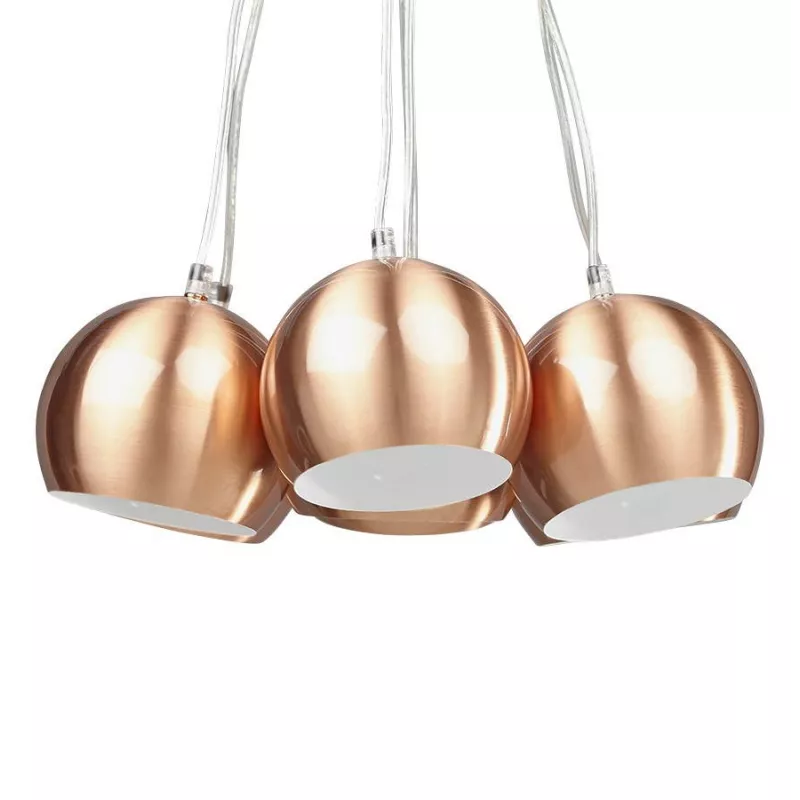 Retro hanging lamp 7 balls GELA in metal (copper) - image 23209