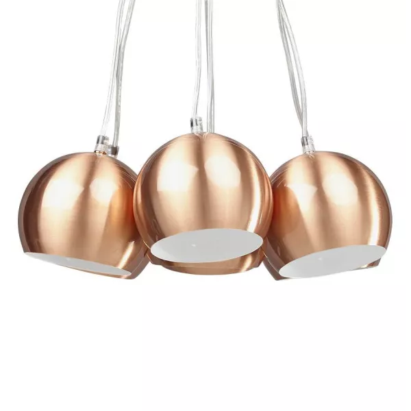 Retro hanging lamp 7 balls GELA in metal (copper) - image 23209