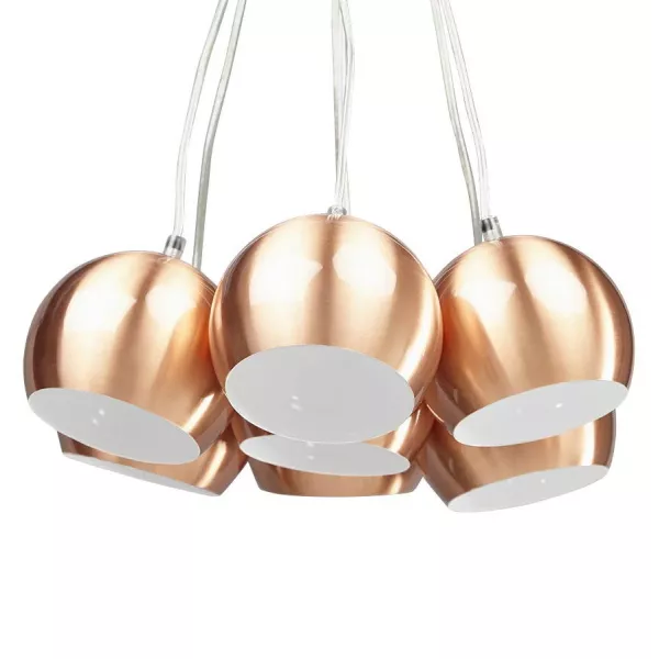 Retro hanging lamp 7 balls GELA in metal (copper) - image 23211