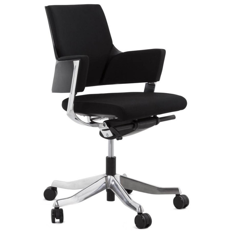 Fauteuil de bureau ergonomique BRIQUE en tissu (noir) - image 23530