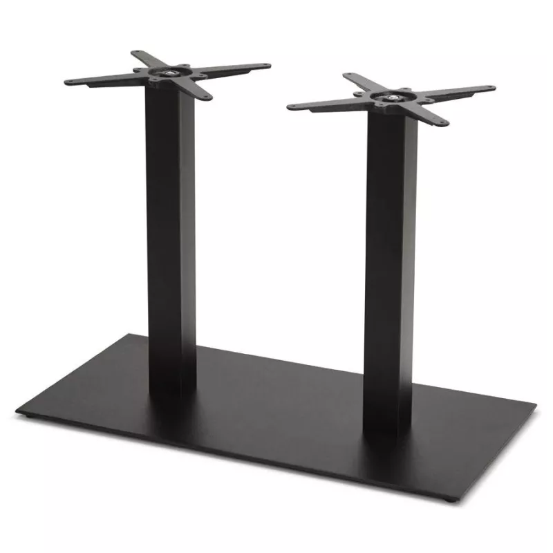 Pie de mesa doble RAMBOU metal pintado (50cmX100cmX73cm) (negro) asociarse con Soporte y patas de mesa de madera maciza de alta 