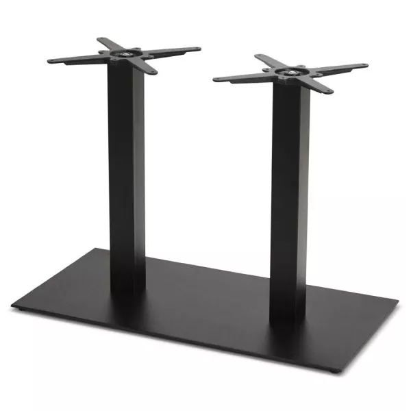 Pie de mesa doble RAMBOU metal pintado (50cmX100cmX73cm) (negro) asociarse con Soporte y patas de mesa de madera maciza de alta 