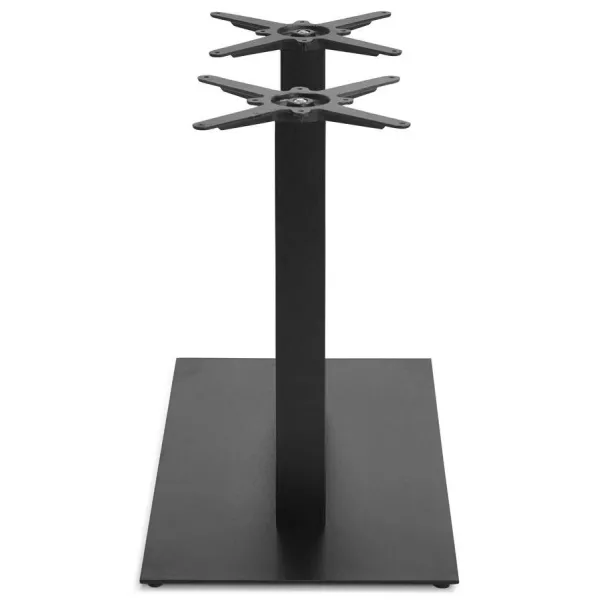 Pie de mesa doble RAMBOU metal pintado (50cmX100cmX73cm) (negro) asociarse con Soporte y patas de mesa de ratán para un estilo n