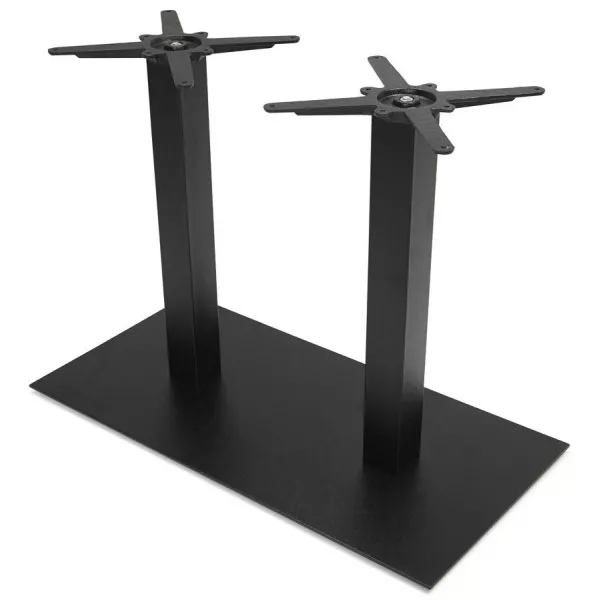 Double table foot RAMBOU painted metal (50cmX100cmX73cm) (black) to associate with Contemporary Leather Table Supports And Legs