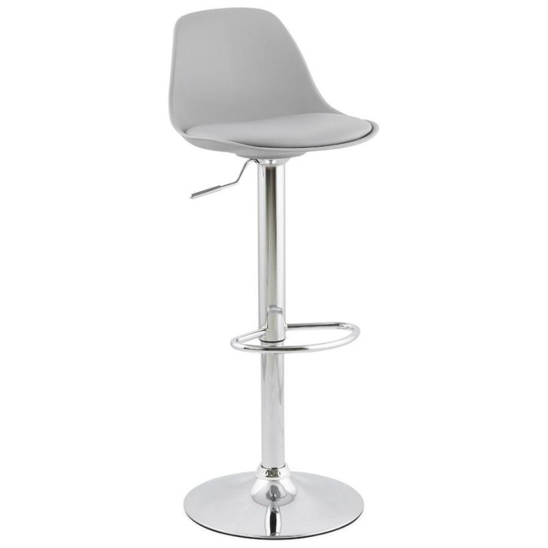 Tabouret de bar design et compact ROBIN (gris) - image 25340