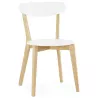 Chaise design style scandinave SCANDI en bois (blanc) à associer à Chaises Contemporaines En Cuir