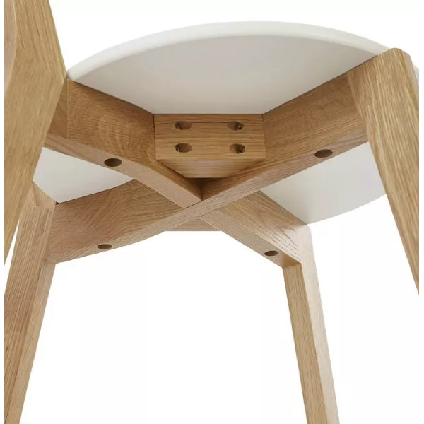 Design chair style Scandinavian SCANDI (white) wood to associate with Stackable Chairs to Save Space