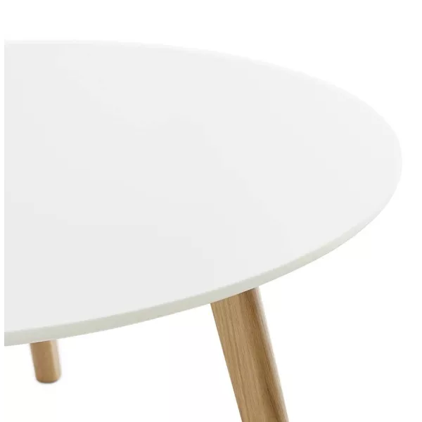 Table basse scandinave TAROT en bois et chêne massif (blanc) - image 25554