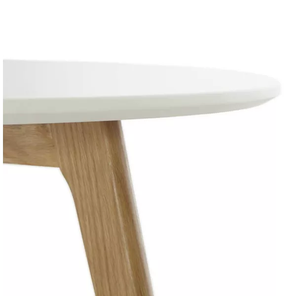 Table basse scandinave TAROT en bois et chêne massif (blanc) - image 25555