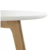 Table basse scandinave TAROT en bois et chêne massif (blanc) - image 25555