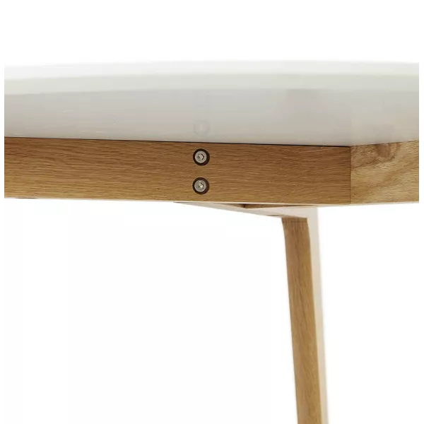 Table basse scandinave TAROT en bois et chêne massif (blanc) - image 25557