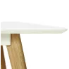 Dining table style Scandinavian rectangular barley (white) wood - image 25757