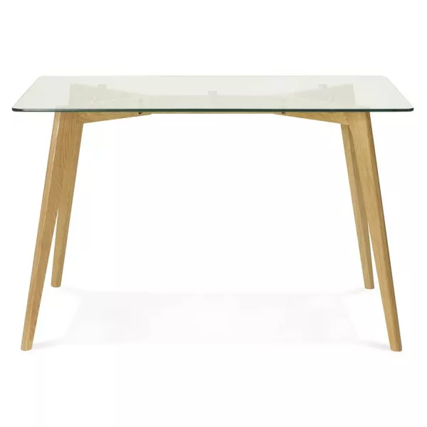 Dining table style Scandinavian rectangular VARIN glass - image 25776