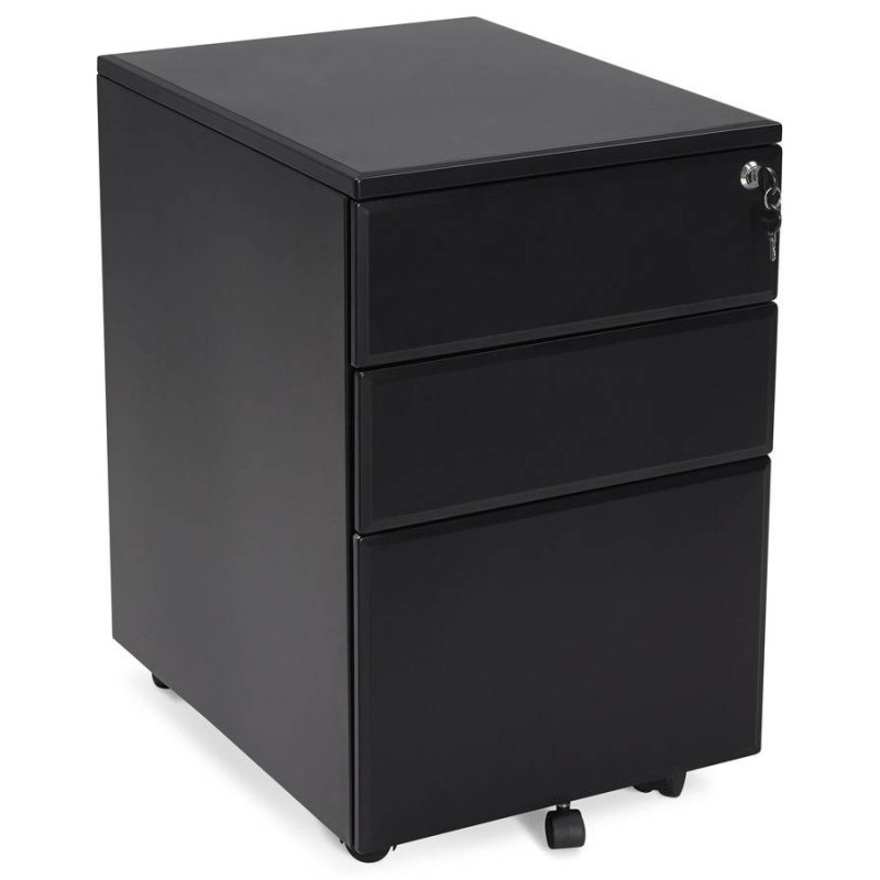 Subwoofer design desk 3 drawers MATHIAS (black) metal to associate with Comfortable Contemporary Design Desk For Office