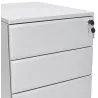 Subwoofer design desk 3 drawers MATHIAS metal (grey) - image 25971