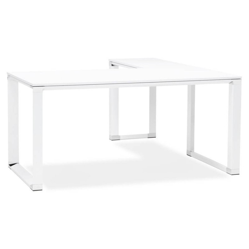 Bureau d'angle design CORPORATE en bois (blanc) - image 26049