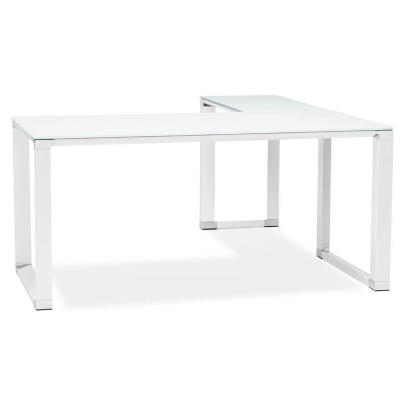 Bureau d'angle design MASTER en verre trempé (blanc) - image 26087