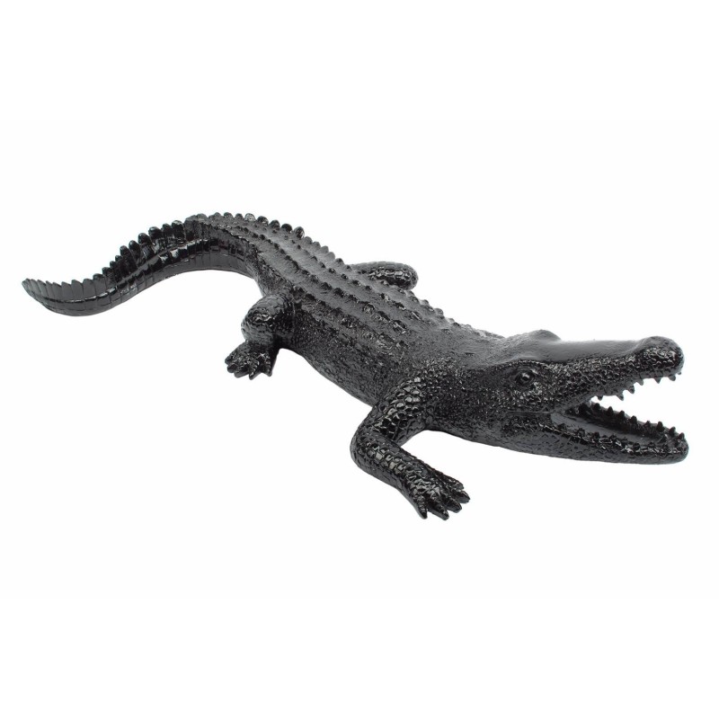 Statue design decorative sculpture CROCODILE in resin (black) - image 26460