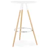 Roundtable high Scandinavian JULIE wooden (Ø 65 cm) (white, natural) to associate with Dining Room Table And Vintage High Tables