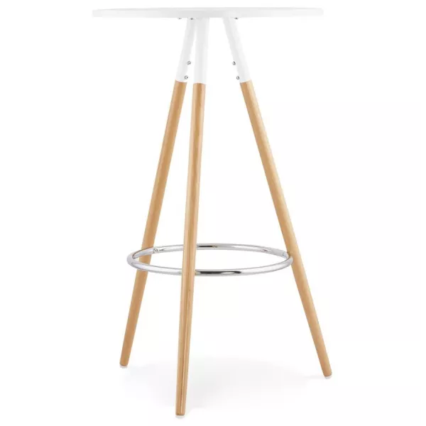 Roundtable high Scandinavian JULIE wooden (Ø 65 cm) (white, natural) to associate with Dining Room Table And Designer High Table