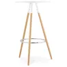 Roundtable high Scandinavian JULIE wooden (Ø 65 cm) (white, natural) to associate with Dining Room Table And Designer High Table