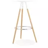 Roundtable high Scandinavian JULIE wooden (Ø 65 cm) (white, natural) to associate with Dining Room Table And Stackable High Tabl