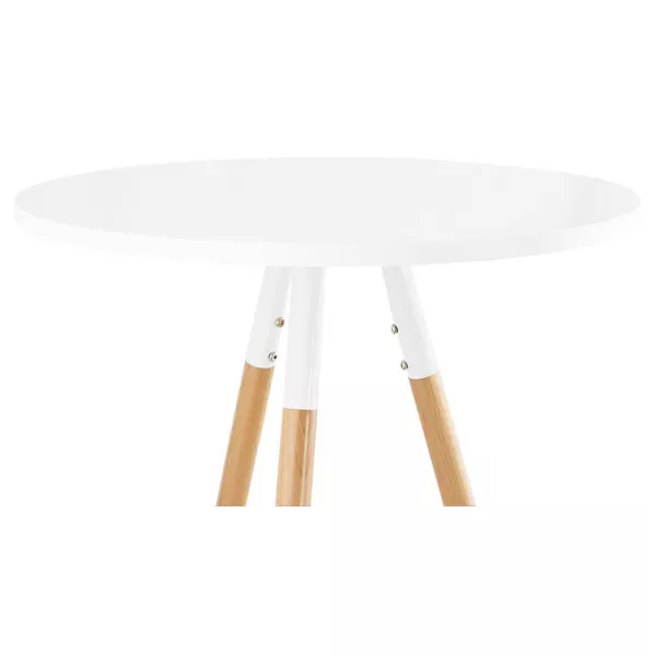 Roundtable high Scandinavian JULIE wooden (Ø 65 cm) (white, natural) to associate with Dining Room Table And Designer High Table