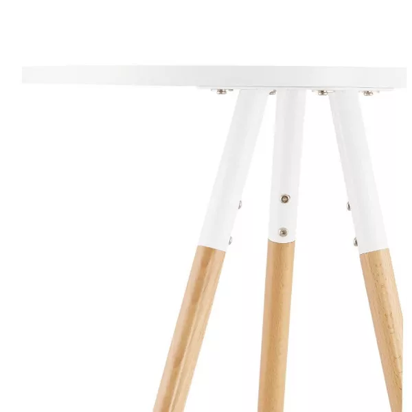 Roundtable high Scandinavian JULIE wooden (Ø 65 cm) (white, natural) to associate with Dining Room Table And Stackable High Tabl