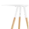 Roundtable high Scandinavian JULIE wooden (Ø 65 cm) (white, natural) to associate with Dining Room Table And Stackable High Tabl