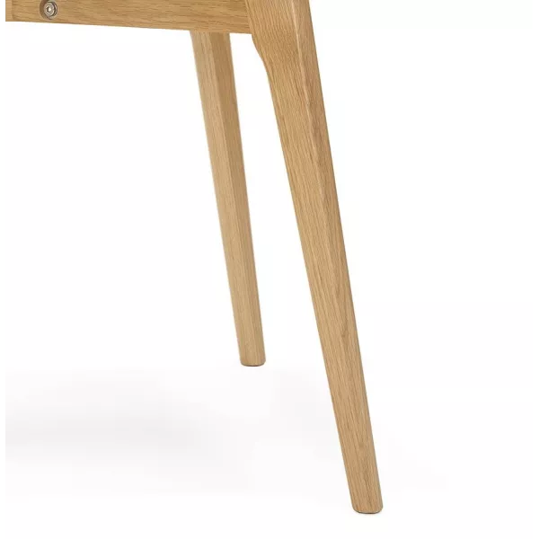 Tavolino rettangolare stile scandinavo HENNÈ in vetro e rovere (trasparente) - image 27880