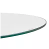 Table de repas ronde design OLAV en verre et métal chromé (Ø 90 cm) (transparent) à associer à Table De Salle A Manger Et Tables