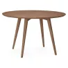 Round dining table vintage style Scandinavian SOFIA (Ø 120 cm) wood (Walnut) to associate with Functional and stylish dining roo