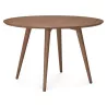 Round dining table vintage style Scandinavian SOFIA (Ø 120 cm) wood (Walnut) to associate with Dining Room Table And Vintage Hig