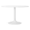 Table de repas ronde design scandinave GALON en bois et métal peint (Ø 120 cm) (blanc) à associer à Table De Salle A Manger Et T