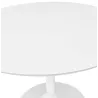 Table de repas ronde design scandinave GALON en bois et métal peint (Ø 120 cm) (blanc) à associer à Table De Salle A Manger Et T