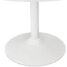 Table de repas ronde design scandinave GALON en bois et métal peint (Ø 120 cm) (blanc) à associer à Table De Salle A Manger Et T