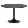 Diseño redondo de la RAYA de comedor en madera y mesa de metal pintado (Ø 120 cm) (negro) - image 28005