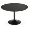 Diseño redondo de la RAYA de comedor en madera y mesa de metal pintado (Ø 120 cm) (negro) - image 28007