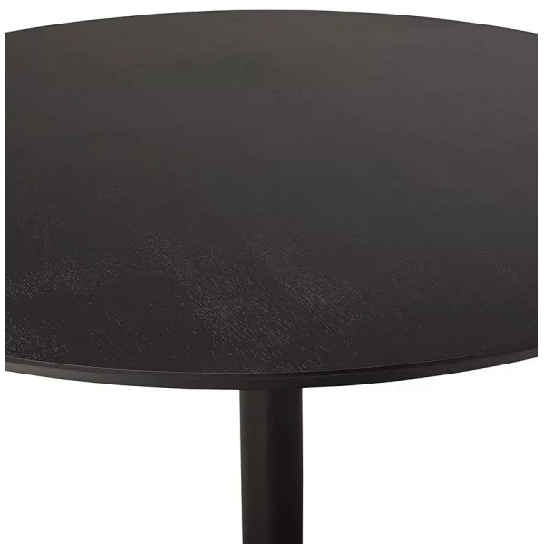 Diseño redondo de la RAYA de comedor en madera y mesa de metal pintado (Ø 120 cm) (negro) - image 28009