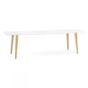 Dining table rectangular Scandinavian style with TRINE (white) wooden extensions - image 28176