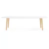 Dining table rectangular Scandinavian style with TRINE (white) wooden extensions - image 28177