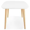 Dining table rectangular Scandinavian style with TRINE (white) wooden extensions - image 28178