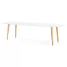 Dining table rectangular Scandinavian style with TRINE (white) wooden extensions - image 28179