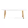 Dining table rectangular Scandinavian style with TRINE (white) wooden extensions - image 28181