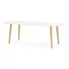 Dining table rectangular Scandinavian style with TRINE (white) wooden extensions - image 28183