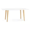 Dining table rectangular Scandinavian style with TRINE (white) wooden extensions - image 28184